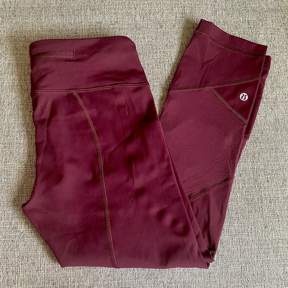 Lululemon cranberry leggings
